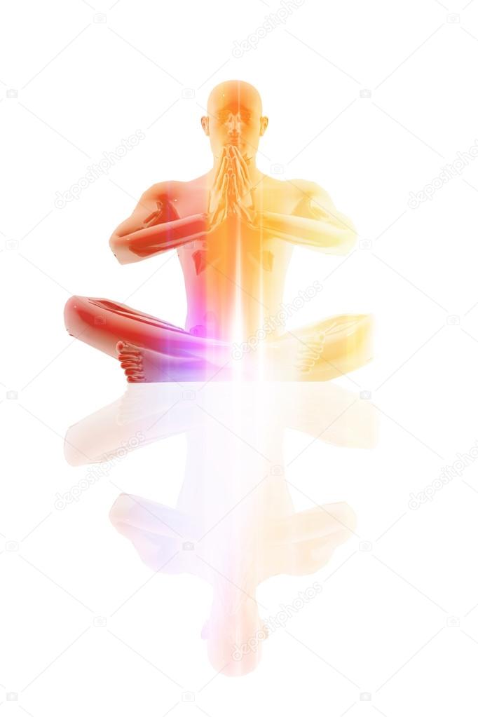 Person seated in yoga position
