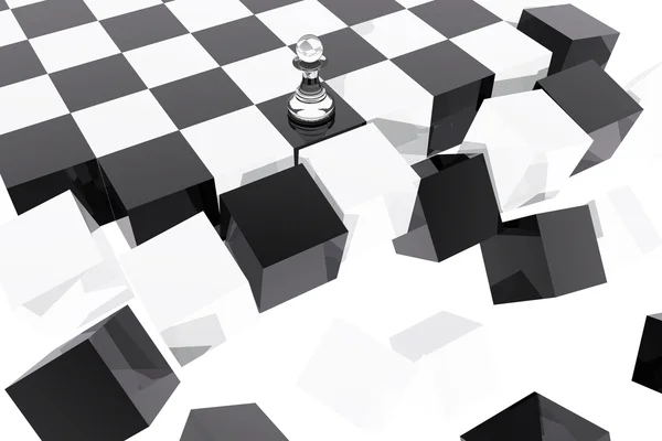 satranç tahtası çöken piyon