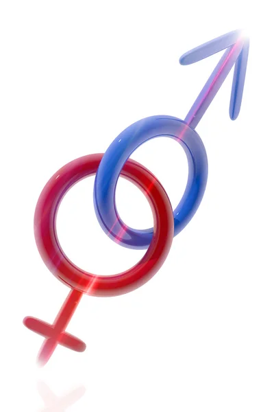 Mannelijk en vrouwelijk symbool — Stockfoto