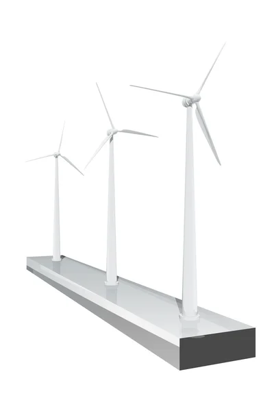 Three windmills — Stock Photo, Image
