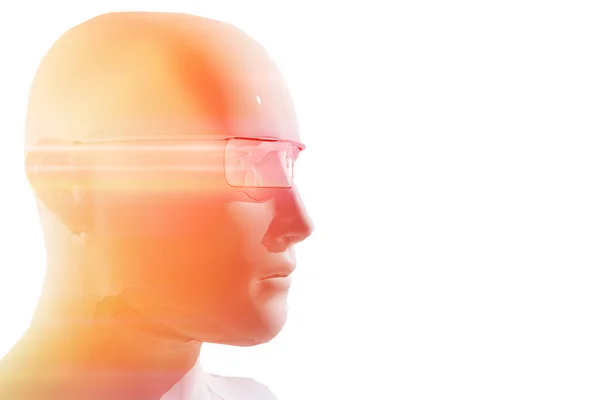 Person with virtual reality glasses — Stock Photo, Image