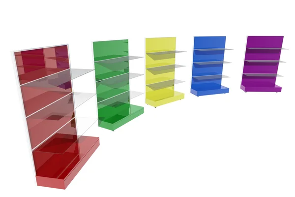 Colorful furniture shelves — Stock Photo, Image