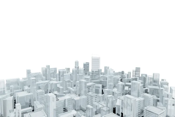 Luchtfoto van gebouwen in de stad Rechtenvrije Stockfoto's
