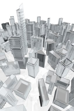 Şehir mimari 3d modeli