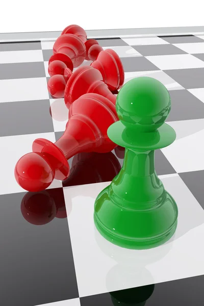 Vencedor de peões de xadrez — Fotografia de Stock