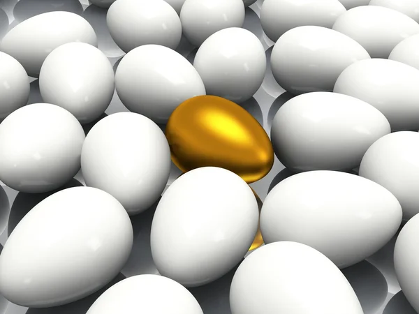 Unique golden egg — Stock Photo, Image