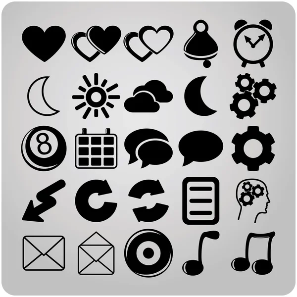 Set of 25 web icons — Stock Vector
