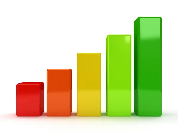 Colored bar graph — Stock Photo, Image