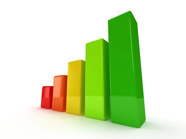 Colored bar graph — Stock Photo, Image