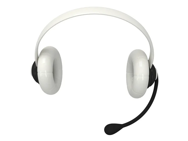 Utsikt över en vit headset — Stockfoto