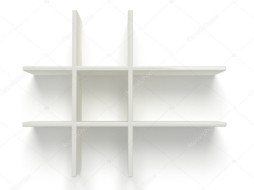 two empty shelves