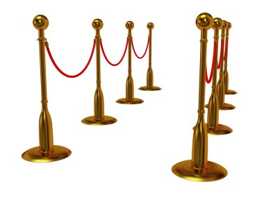 üzerine beyaz altın ip bariyer