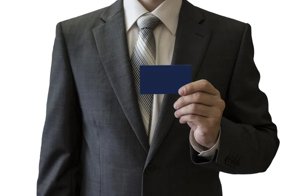 Férfi kabát kártyával — Stock Fotó