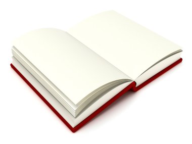 açık bir kitap 3D çizimi