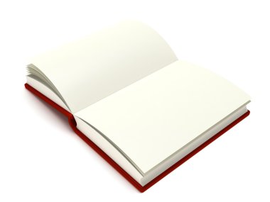açık bir kitap 3D çizimi