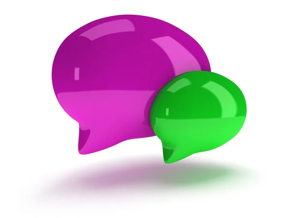 Two 3d blank speech bubbles — Stock Photo, Image