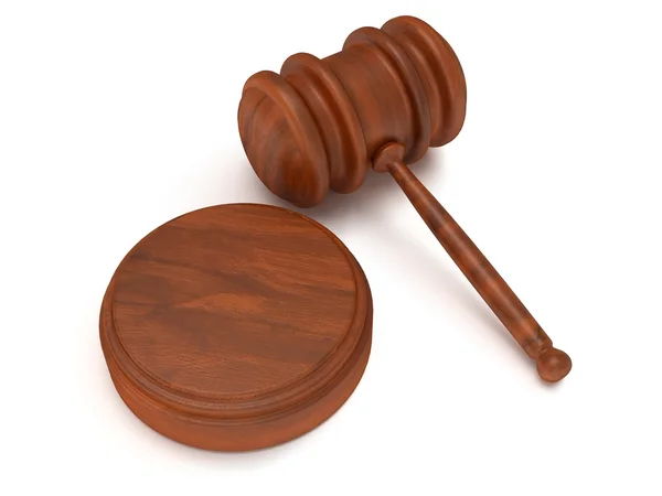 3D Wooden gavel. Judge, Law, Auction concept — Stock Photo, Image