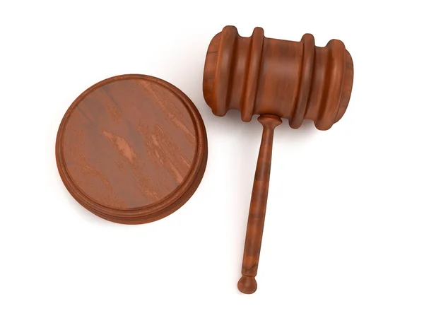 3D Wooden gavel. Judge, Law, Auction concept — Stock Photo, Image