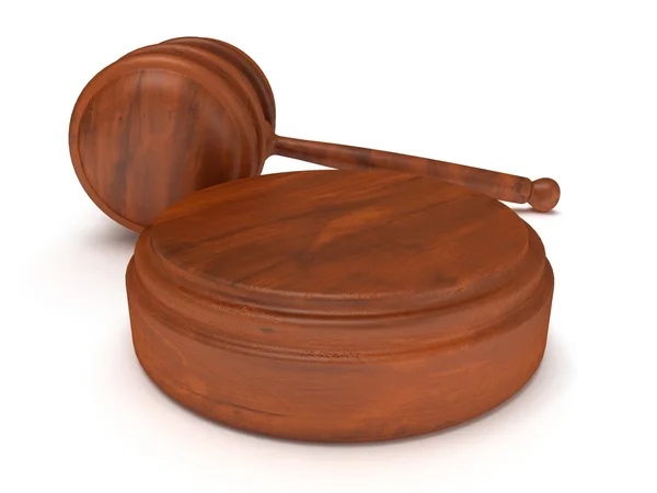 3D Wooden gavel. Judge, Law, Auction concept — Stock Photo, Image