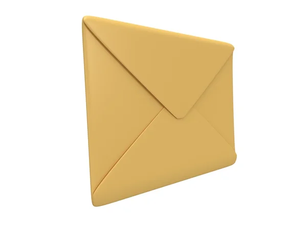 Blank mail envelope over white background — Stock Photo, Image