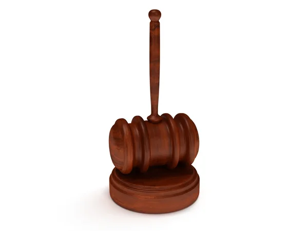 3D Wooden gavel. Judge, Law, Auction concept — Stock Photo, Image
