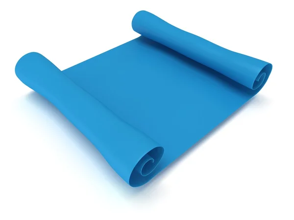 Kék üres görgetés papír. Kézirat. 3D render — Stock Fotó