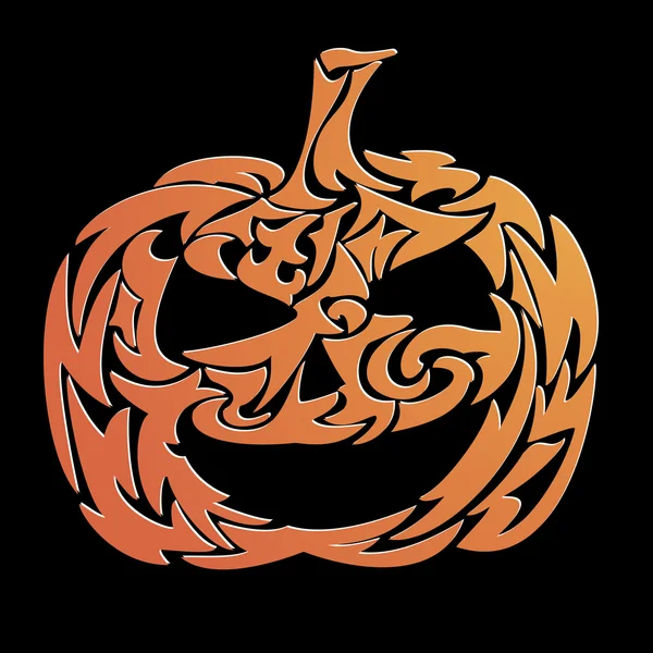 Decorative haloween pumpkin - vector — Stock Vector