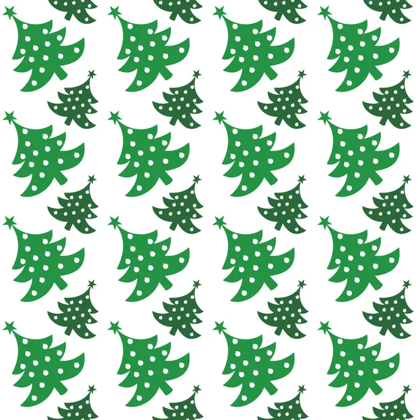 Seamless vector pattern of christmas tree — Stock Vector