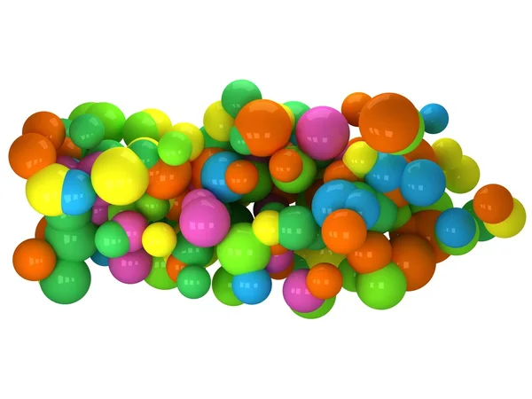 Abstract 3D background with colored bubbles — Stock Photo, Image