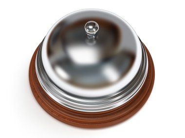 Hotel Receptie bell. 3D render.