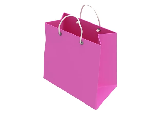 Classic pink shopping bag (3d render) — Stock Photo, Image