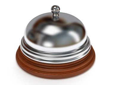 Hotel Receptie bell. 3D render.