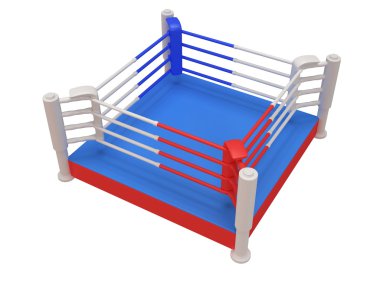 Boks ringi. yüksek çözünürlükte 3d render.