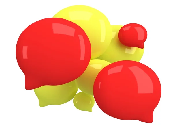 Groep van 3D-lege tekstballonnen — Stockfoto