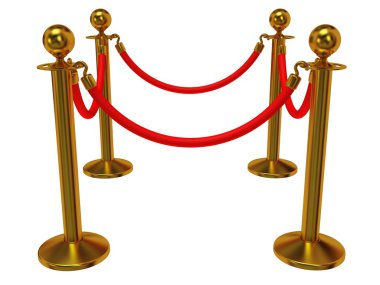 üzerine beyaz altın ip bariyer