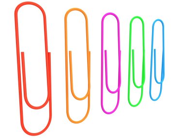 renkli ataç topluluğu. 3D