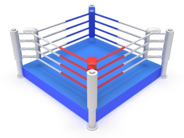 Boks ringi. yüksek çözünürlükte 3d render.