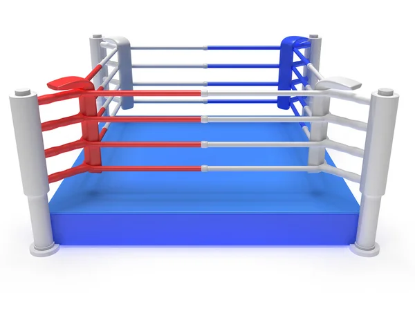 Boxring. hochauflösendes 3D-Rendering. — Stockfoto