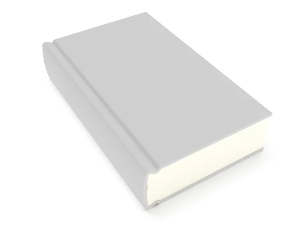 3d Copertina del libro bianco su sfondo bianco — Foto Stock