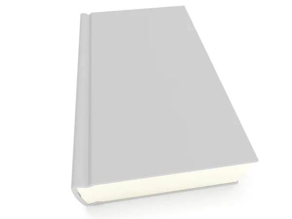 3d Copertina del libro bianco su sfondo bianco — Foto Stock