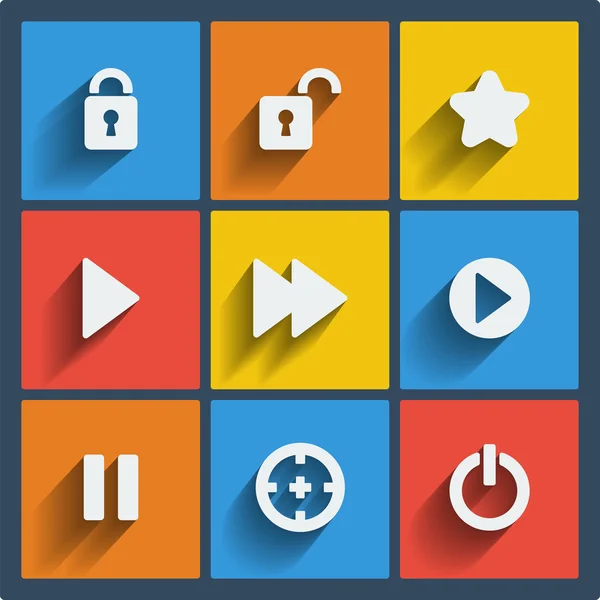 Conjunto de 9 iconos web y móviles. Vector . — Vector de stock