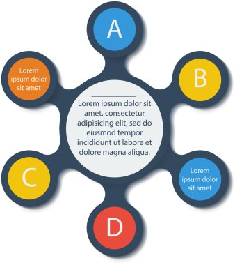 metaball Infographic elemanları. vektör.