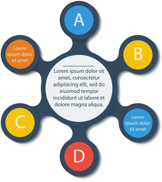 Metaball infographic 요소입니다. 벡터. — 스톡 벡터