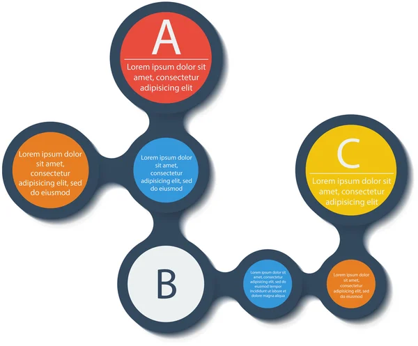 メタボール インフォ グラフィック要素。ベクトル. — ストックベクタ