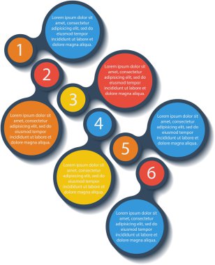 metaball Infographic elemanları. vektör.