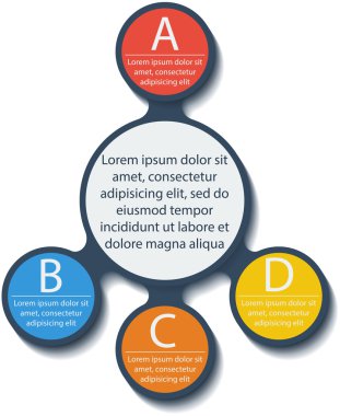 metaball Infographic elemanları. vektör.