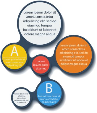 metaball Infographic elemanları. vektör.