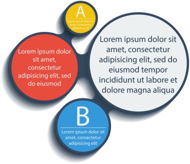 metaball Infographic elemanları. vektör.