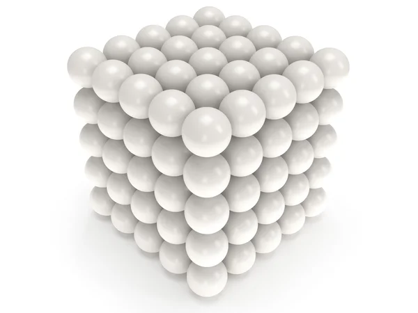 Orbs block. Assembling concept. On white. — Stock Photo, Image