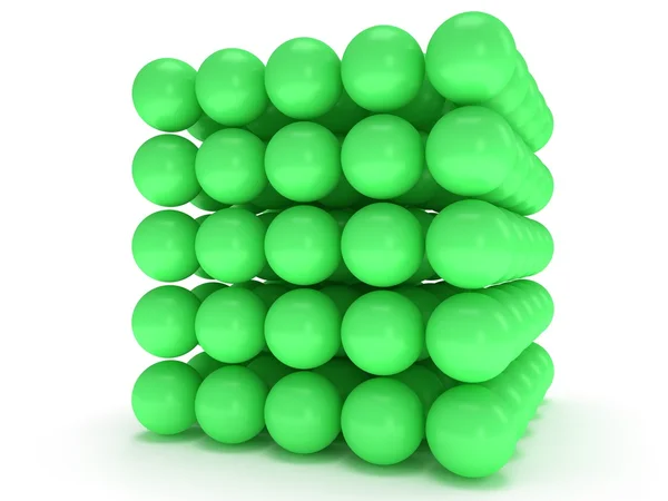 Orbs block. Assembling concept. On white. — Stock Photo, Image